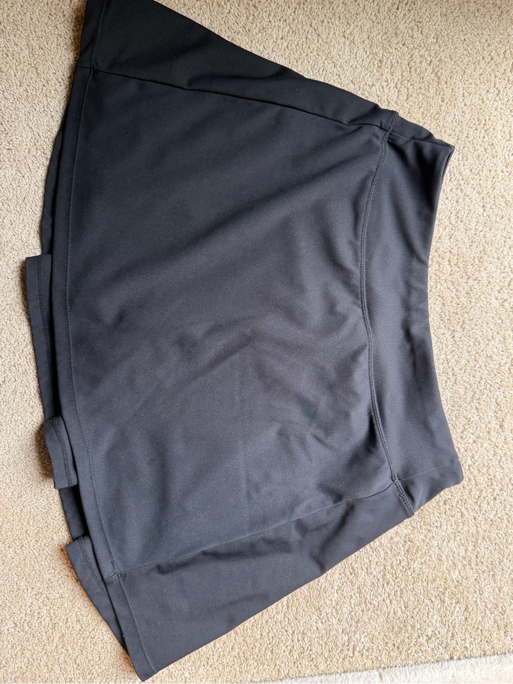 Black Athletic Skort with Built-In Shorts